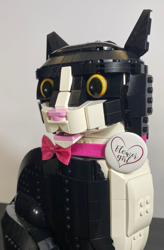 Flower Girl Pin Button 1.25" Round | Wedding Party Design by TheGlassyLass.com