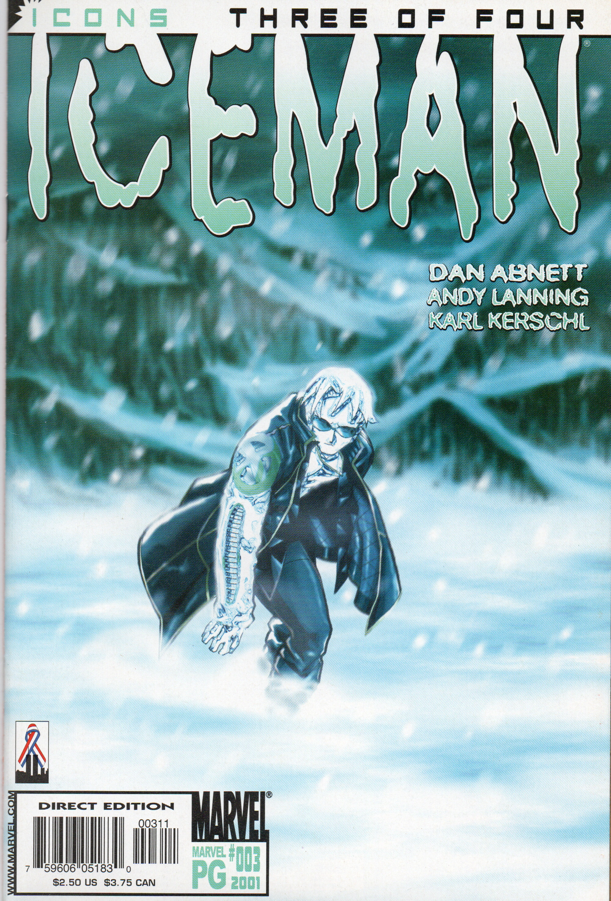 Iceman #3 Comic Book From TheGlassyLass.com - Front Cover