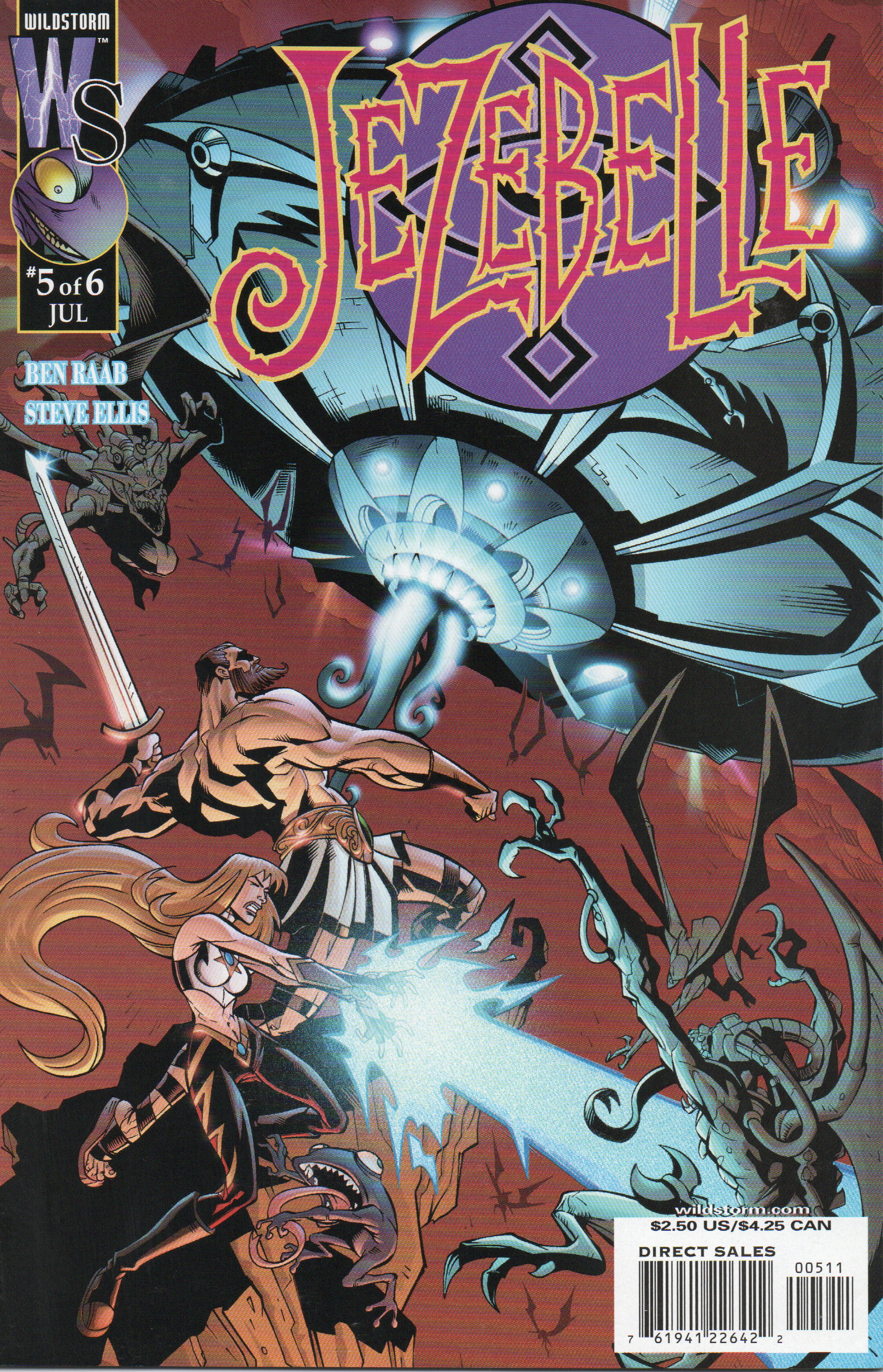 Jezebelle #5 Comic Book by Wildstorm From TheGlassyLass.com - Front Cover