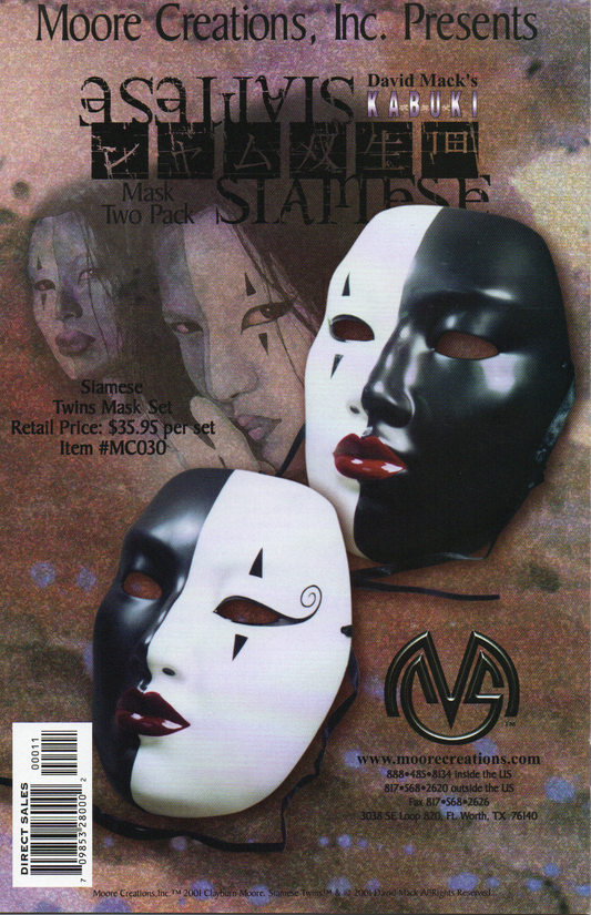 Kabuki #1/2 Comic Book by David Mack From TheGlassyLass.com - Back Cover