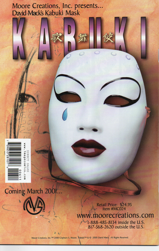 Kabuki Agents Scarab #6 Comic Book by David Mack From TheGlassyLass.com - Back Cover