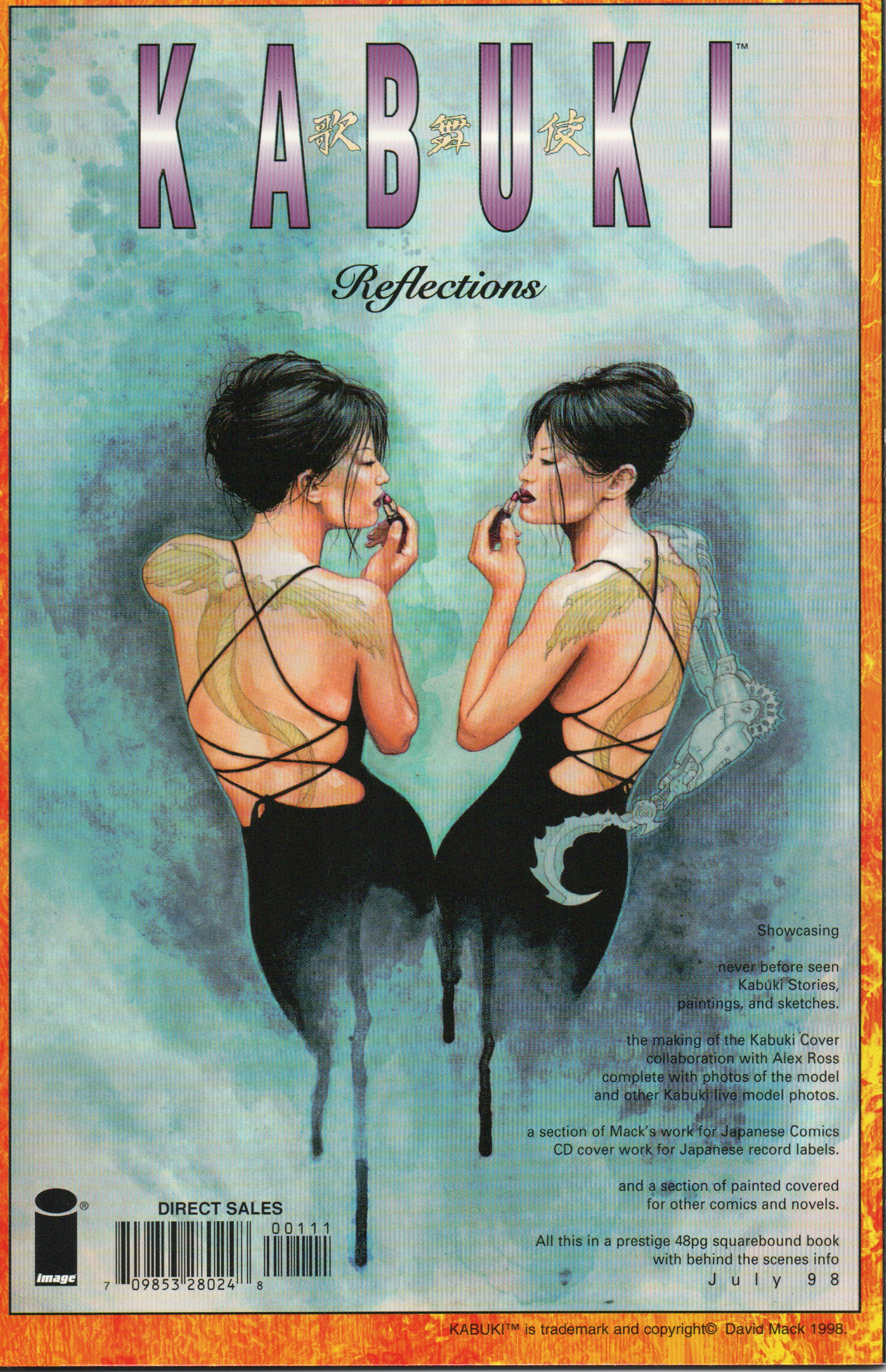 Kabuki Images #1C Comic Book by David Mack From TheGlassyLass.com - Back Cover