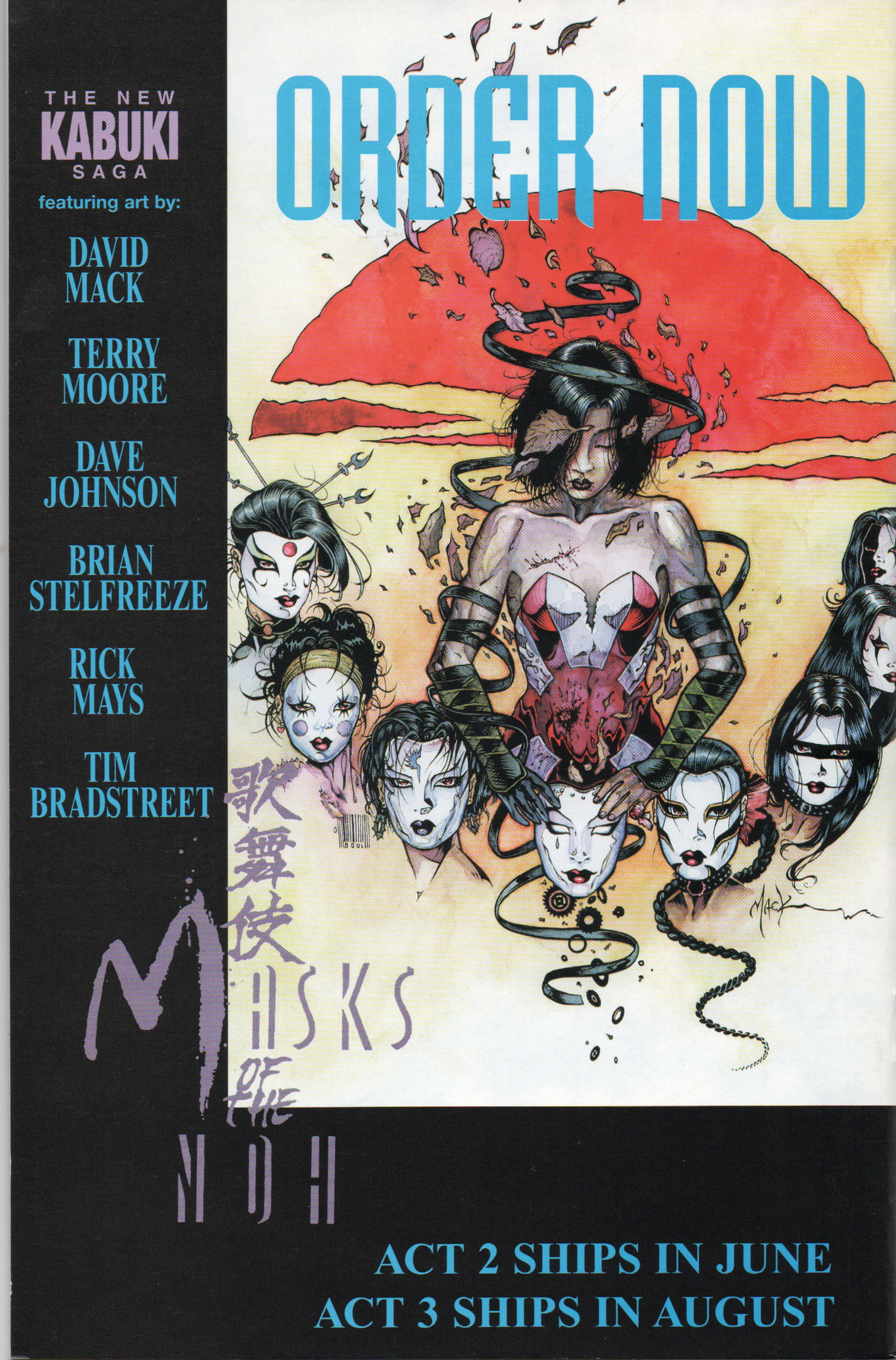 Kabuki Masks of Noh #1B by David Mack Comic Book From TheGlassyLass.com - Back Cover