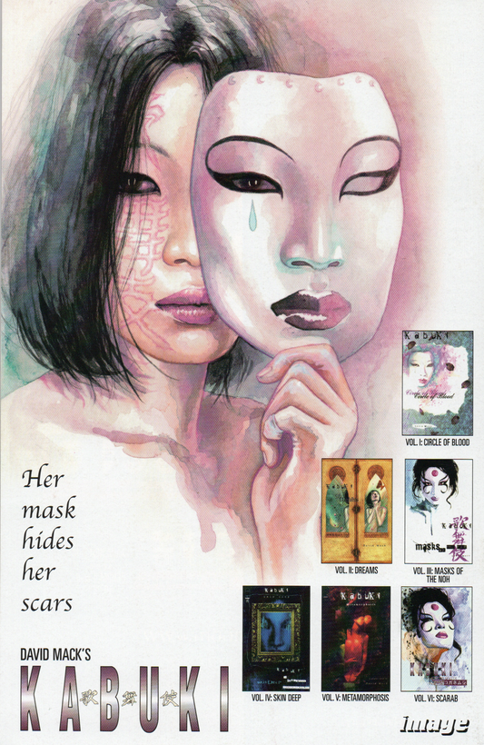 Kabuki The Ghost Play #1 (One Shot) by David Mack Comic Book From TheGlassyLass.com - Back Cover