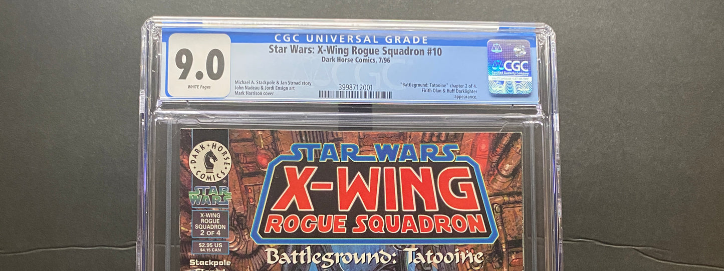 Star Wars X-Wing Rogue Squadron #10 "Battleground Tatooine" by Dark Horse Comics CGC Graded 9.0 from TheGlassyLass