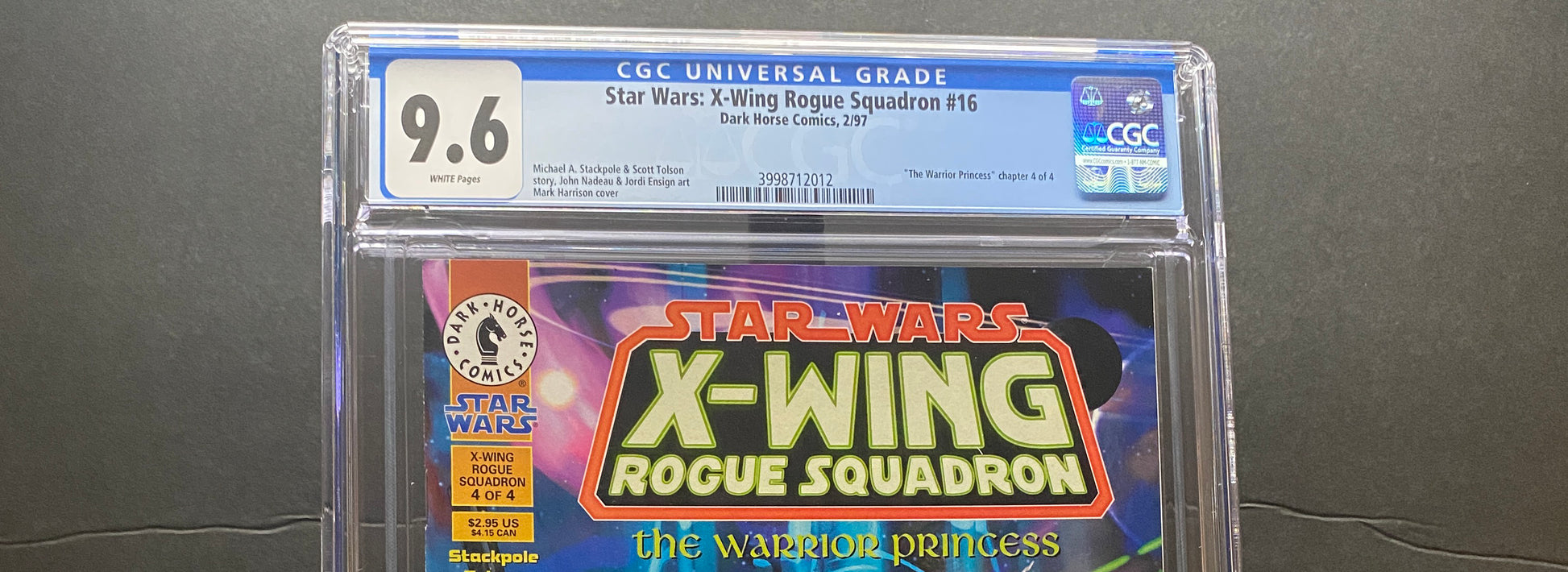 Star Wars X-Wing Rogue Squadron #16 "Warrior Princess by Dark Horse Comics CGC Graded 9.6 from TheGlassyLass (CGC Certification #3998712012)