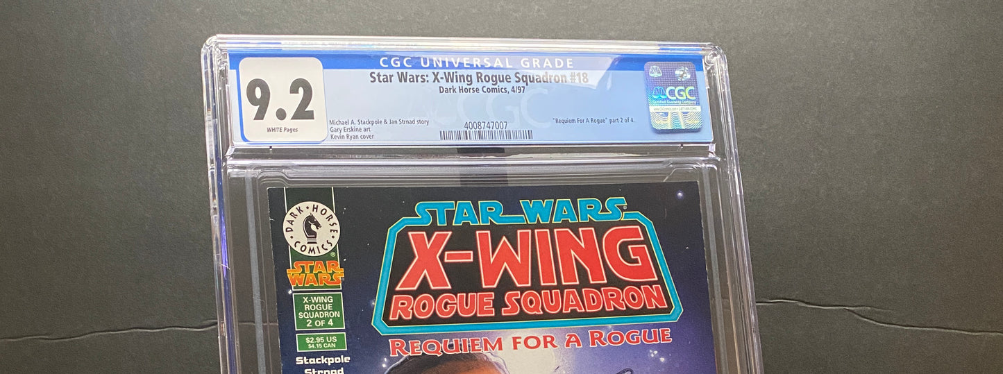 Star Wars X-Wing Rogue Squadron #18 "Requiem for a Rogue" by Dark Horse Comics from TheGlassyLass.com (CGC Certification #4008747007)