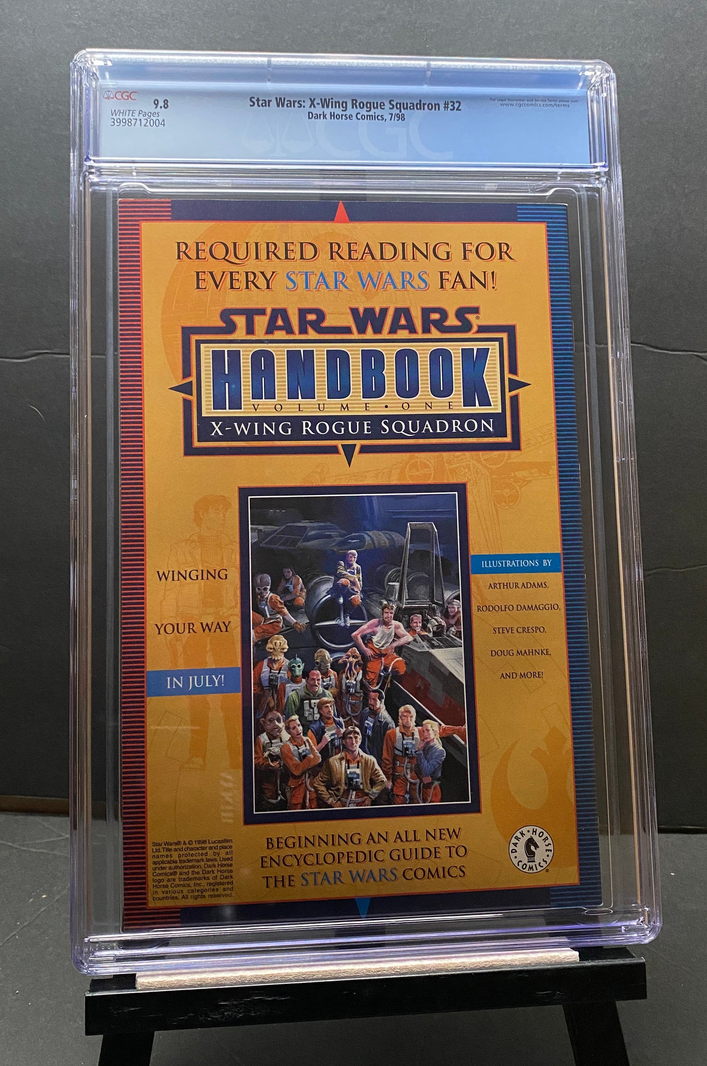 Star Wars X-Wing Rogue Squadron #32 "Mandatory Retirement" by Dark Horse Comics CGC Graded 9.8 from TheGlassyLass.com (CGC Certification #3998712004)