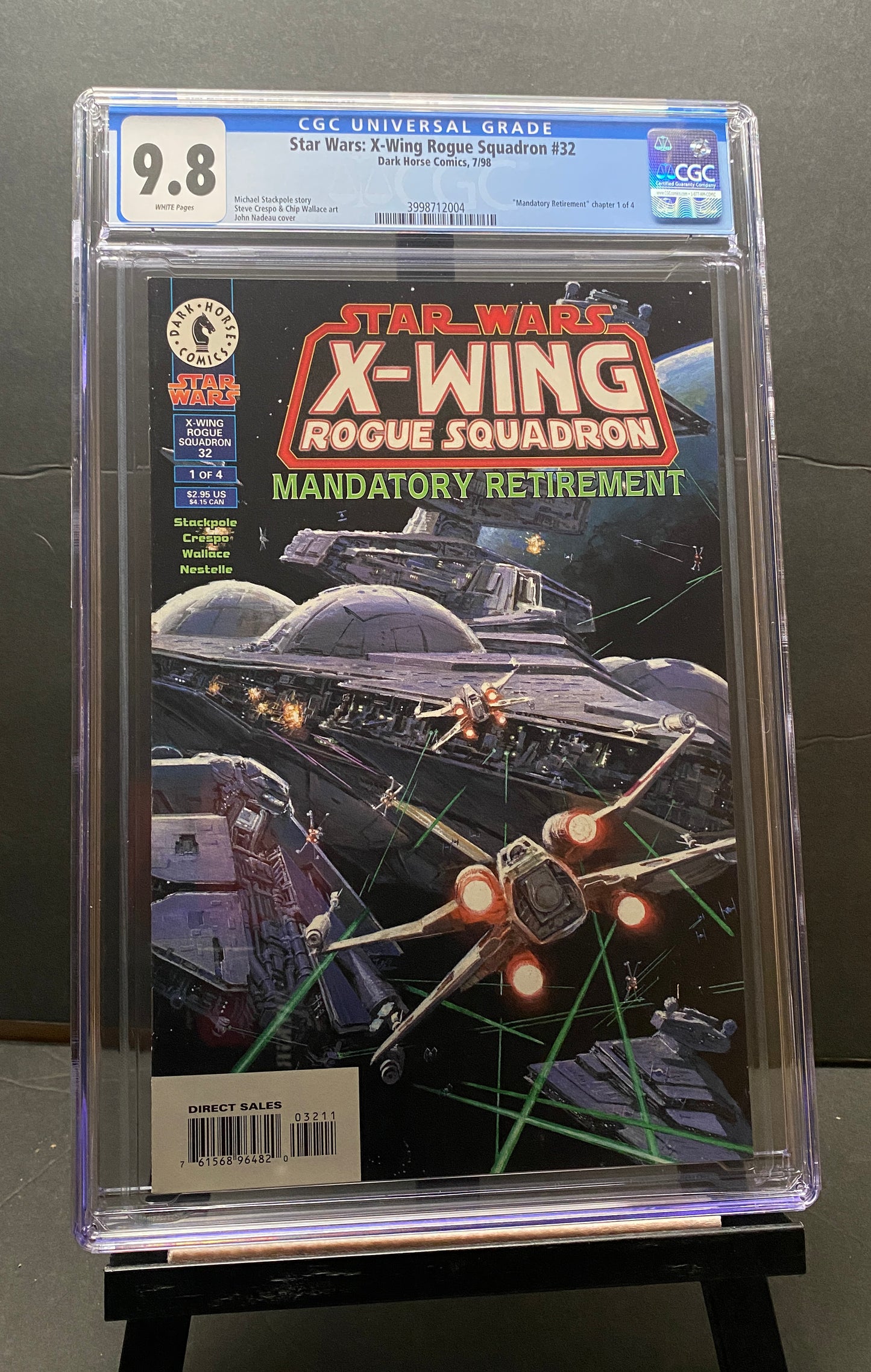 Star Wars X-Wing Rogue Squadron #32 "Mandatory Retirement" by Dark Horse Comics CGC Graded 9.8 from TheGlassyLass.com (CGC Certification #3998712004)