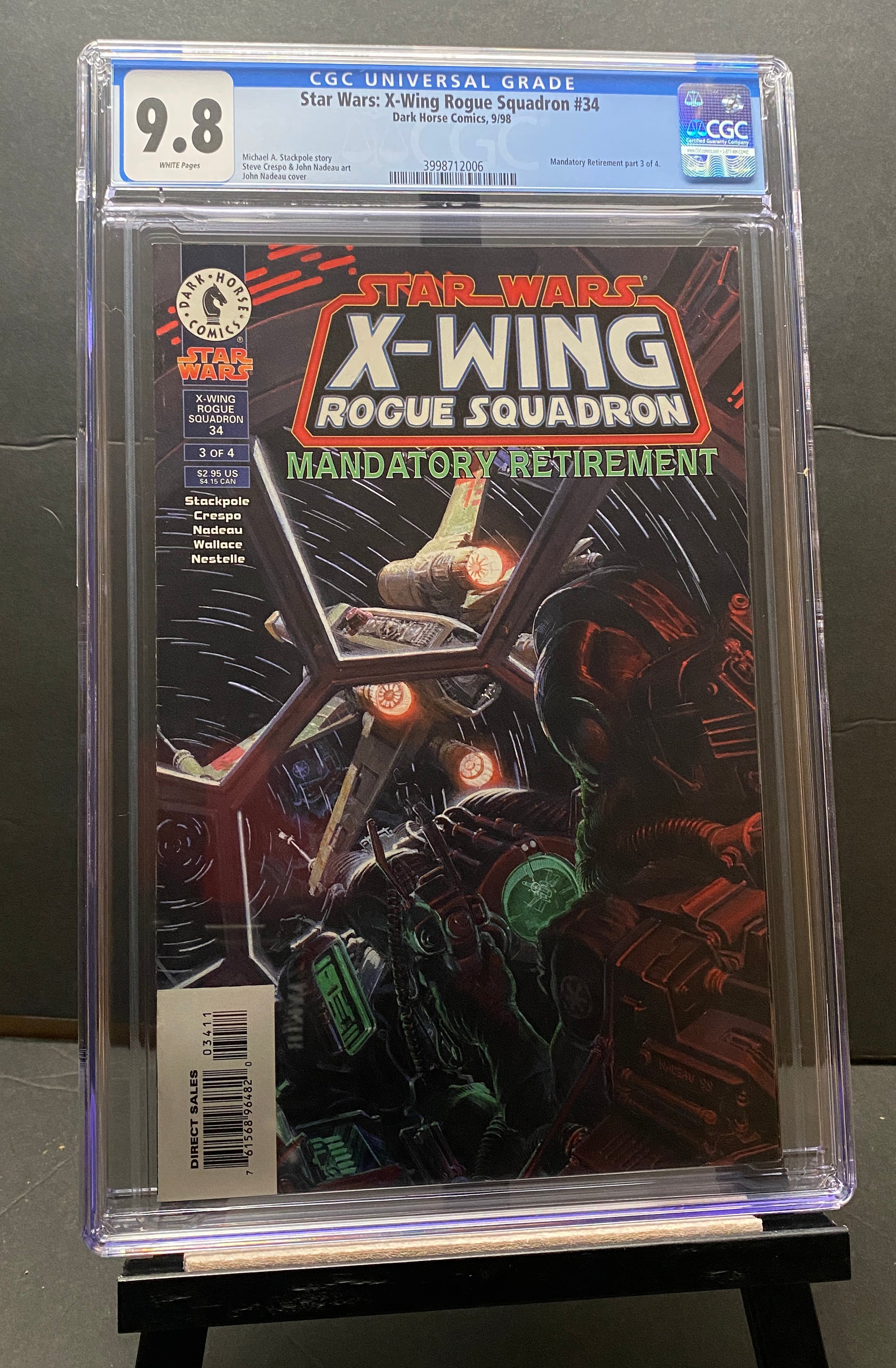 Star Wars X-Wing Rogue Squadron #34 "Mandatory Retirement" by Dark Horse Comics from TheGlassyLass.com (CGC Certification #3998712006)