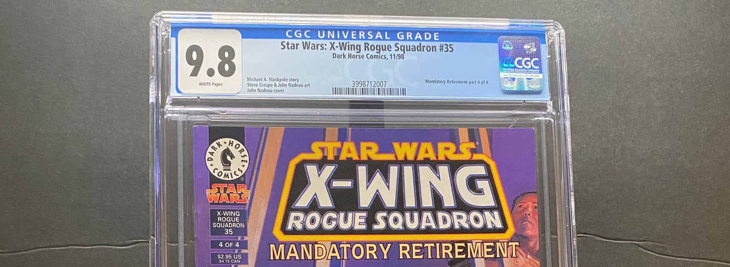 Star Wars X-Wing Rogue Squadron #35 "Mandatory Retirement" by Dark Horse Comics CGC Graded 9.8 from TheGlassyLass