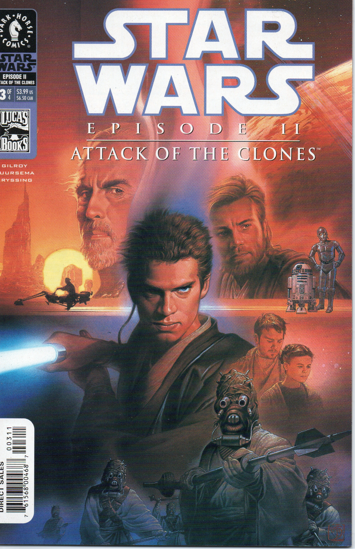 Star Wars Attack Of The Clones #3 Comic Book by Dark Horse Comics at TheGlassyLass.com