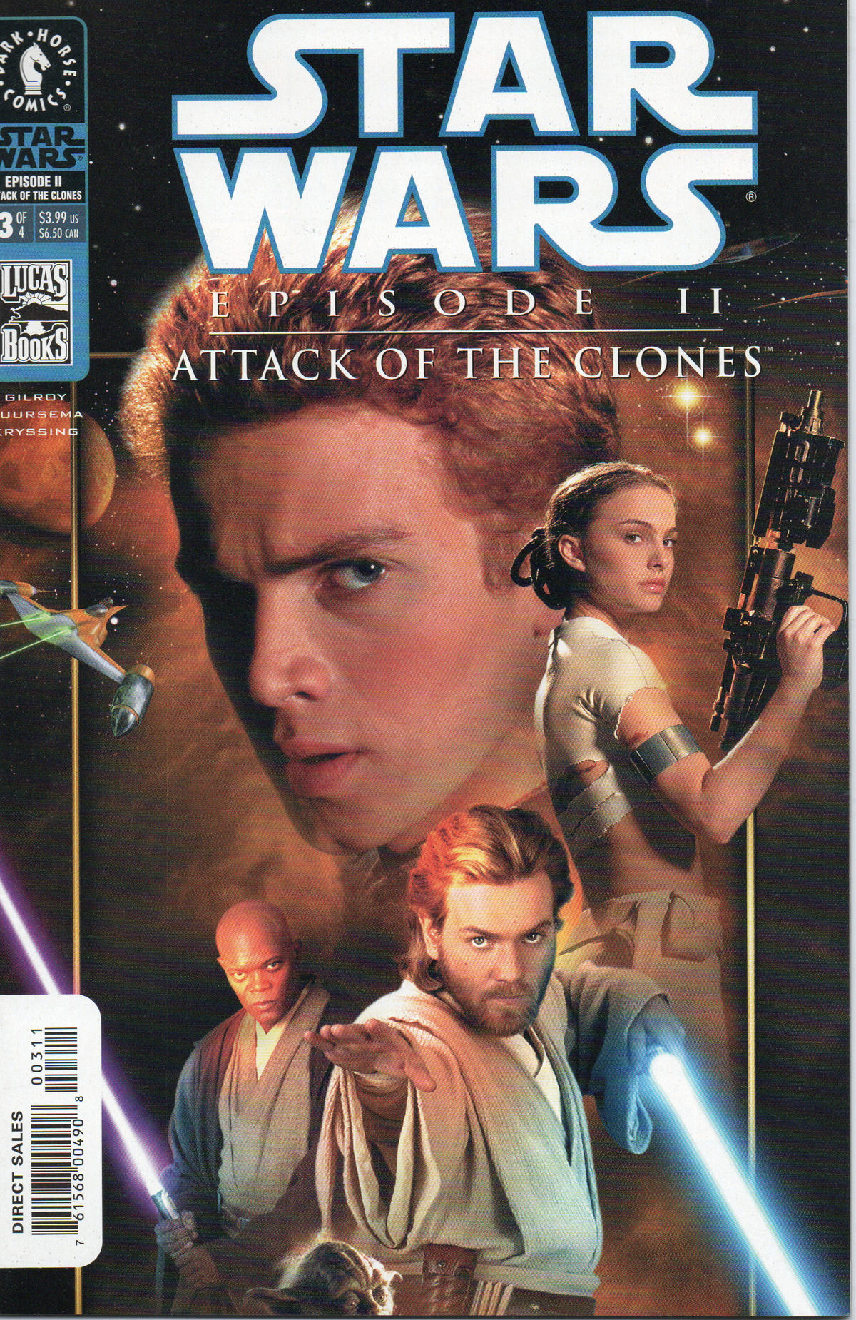 Star Wars Attack Of The Clones #3B (Variant Cover) Comic Book by Dark Horse Comics at TheGlassyLass.com