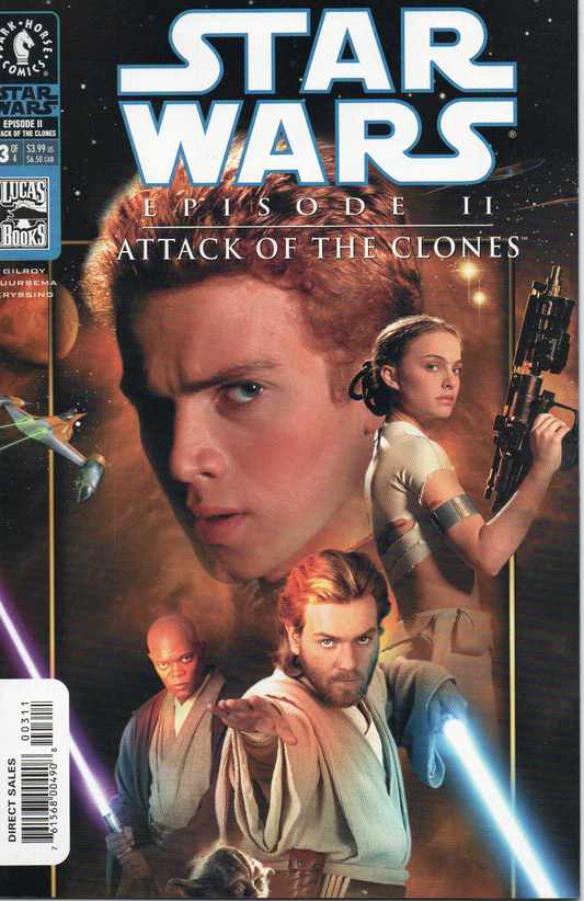 Star Wars Attack Of The Clones #3B (Variant Cover) Comic Book by Dark Horse Comics at TheGlassyLass.com