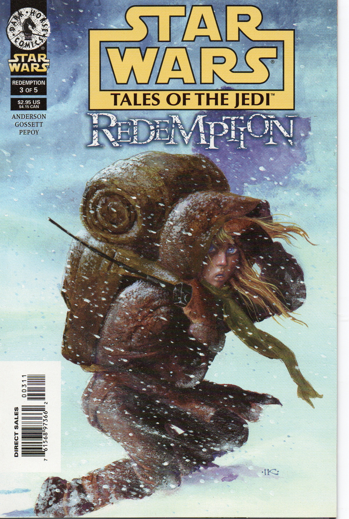 Star Wars Tales Of The Jedi Redemption #3 Comic Book by Dark Horse Comics at TheGlassyLass.com
