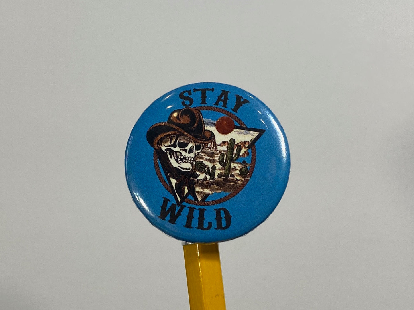 Stay Wild Pin Button 1.25" Round | Skulltastic Flair by Jan at TheGlassyLass.com