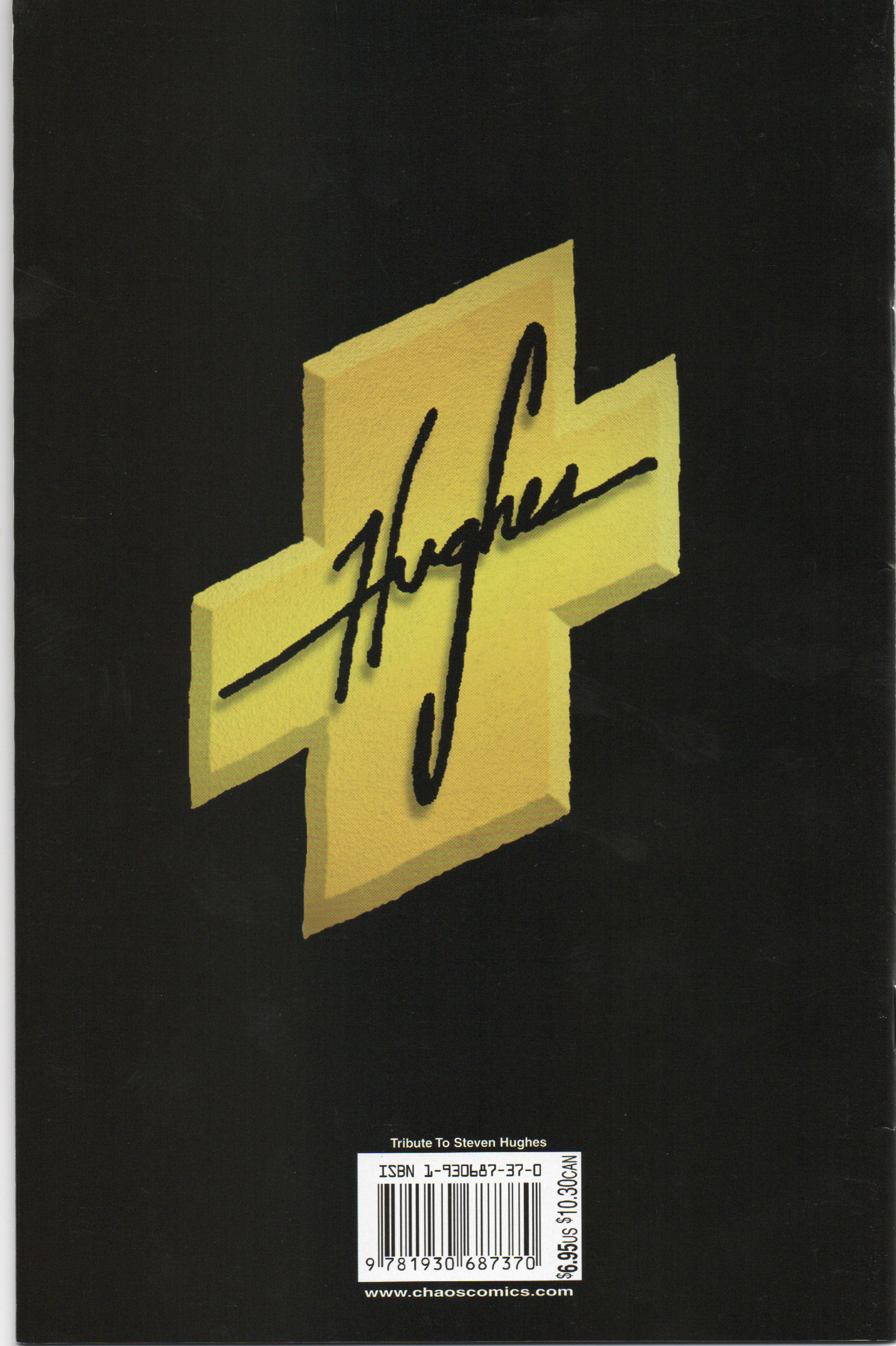 Tribute to Steven Hughes Comic Book at TheGlassyLass.com - Back Cover