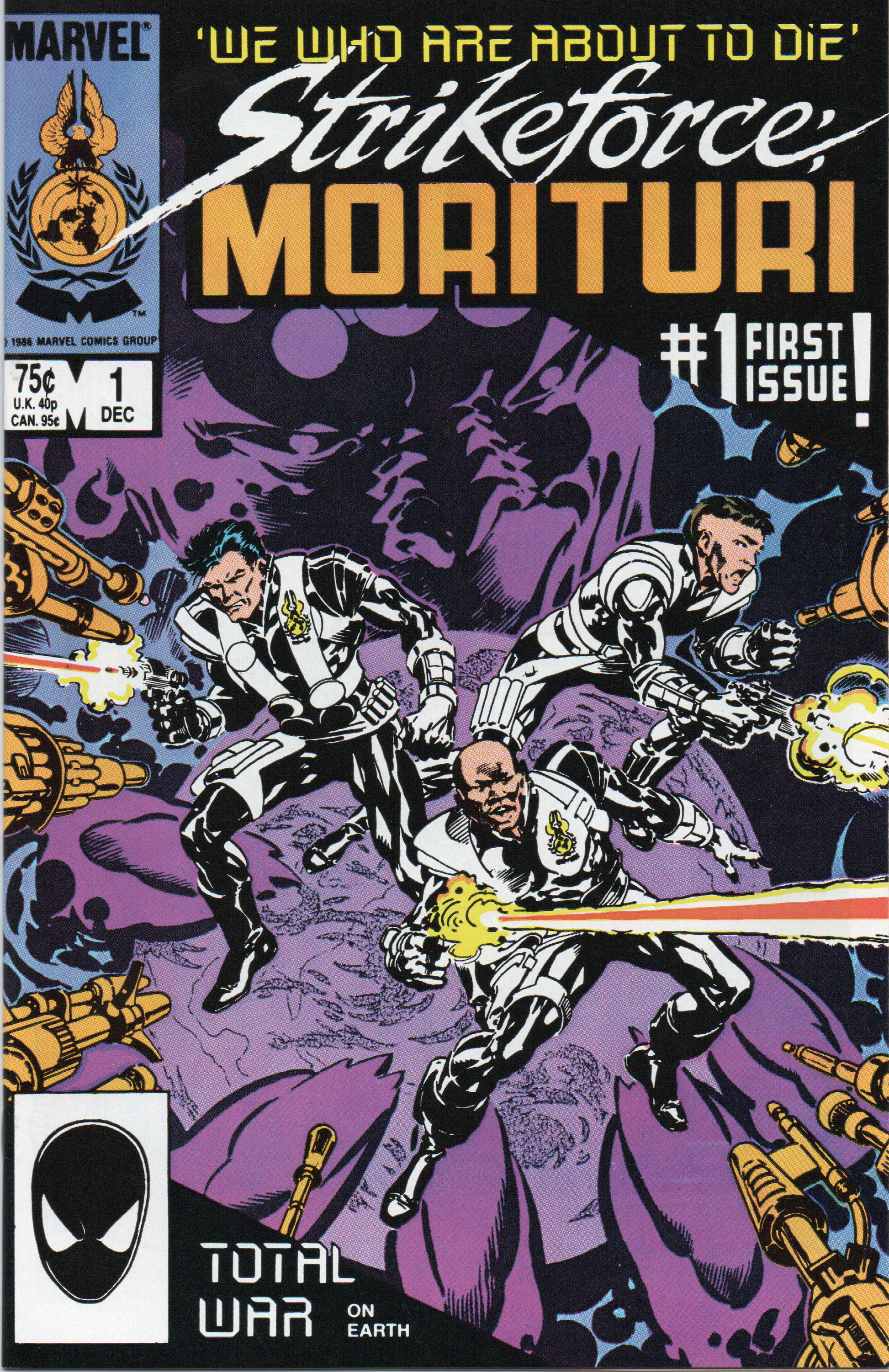 Strikeforce Morituri #1 Comic Book (Ungraded) From TheGlassyLass.com (Front Cover)