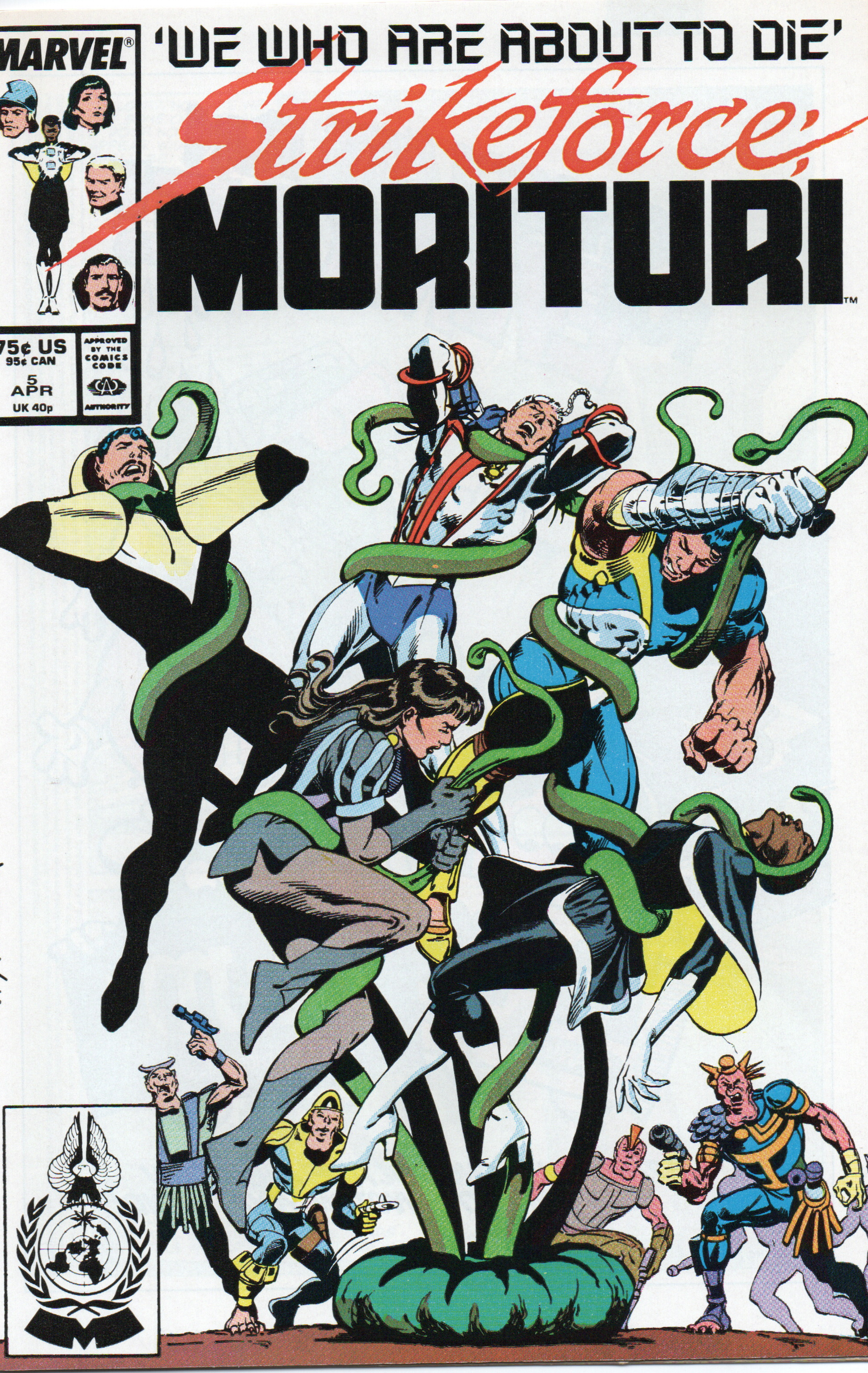 Strikeforce Morituri #5 Comic Book (Ungraded) From TheGlassyLass.com (Front Cover)