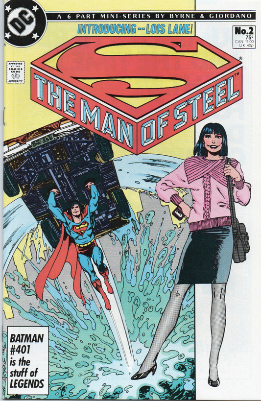 Superman Man of Steel #2 Comic Book (Lois Lane) From TheGlassyLass.com - Front Cover