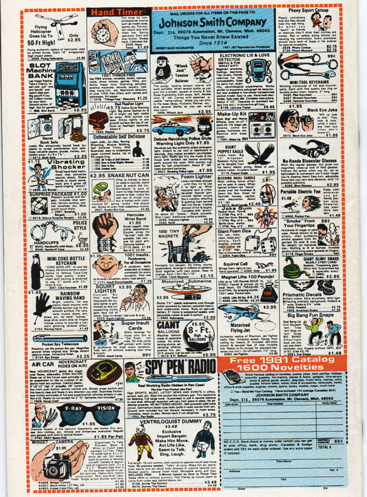 The Uncanny X-Men #148 Comic Book From TheGlassyLass.com - Back Cover