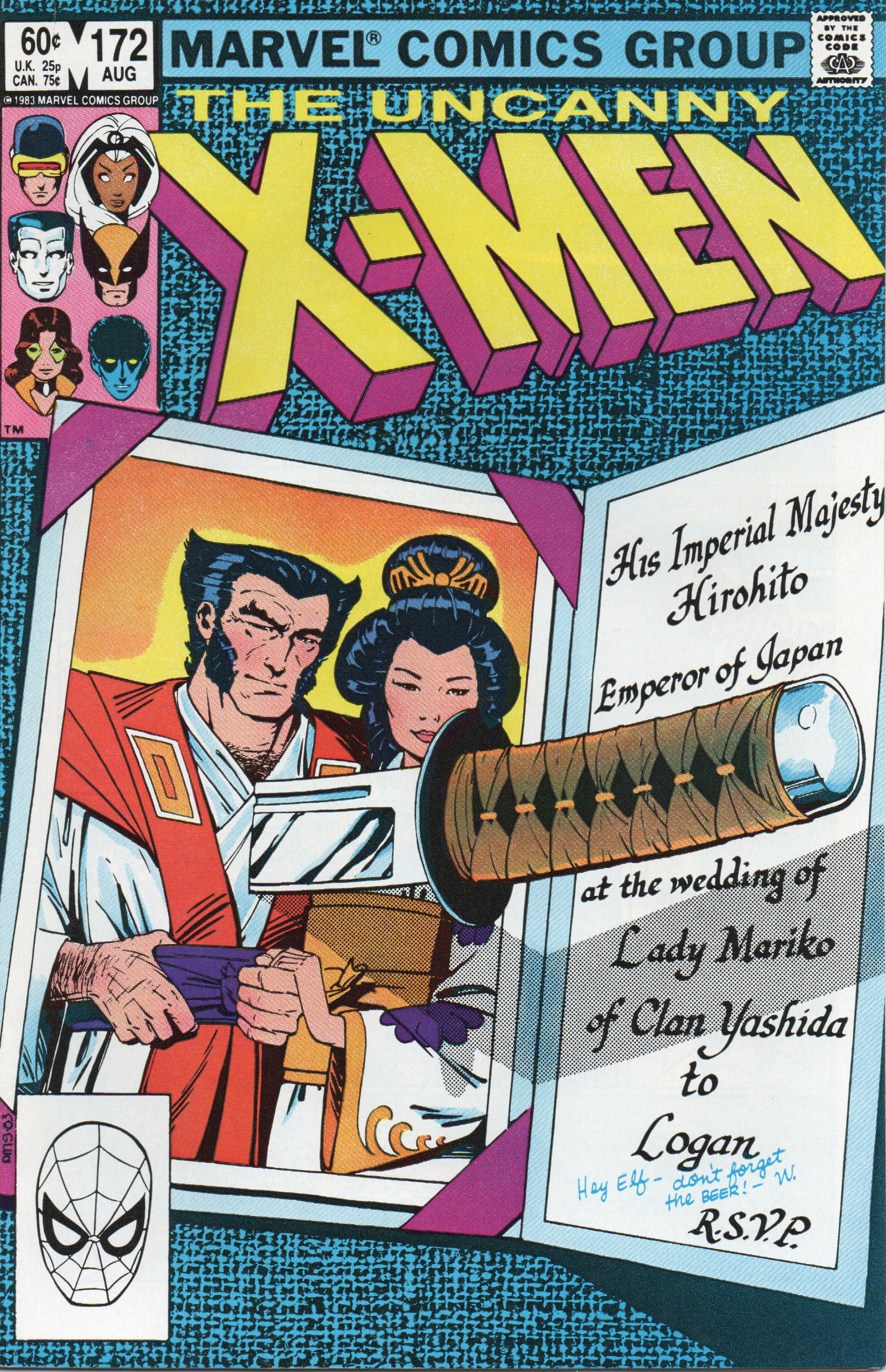 The Uncanny X-Men #172 Comic Book From TheGlassyLass.com - Front Cover