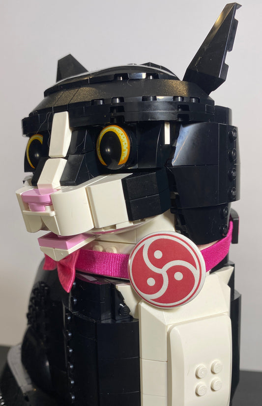 Red Tri Yin-Yang 1.25" Round Button Pin | Symbolic Design by TheGlassyLass.com