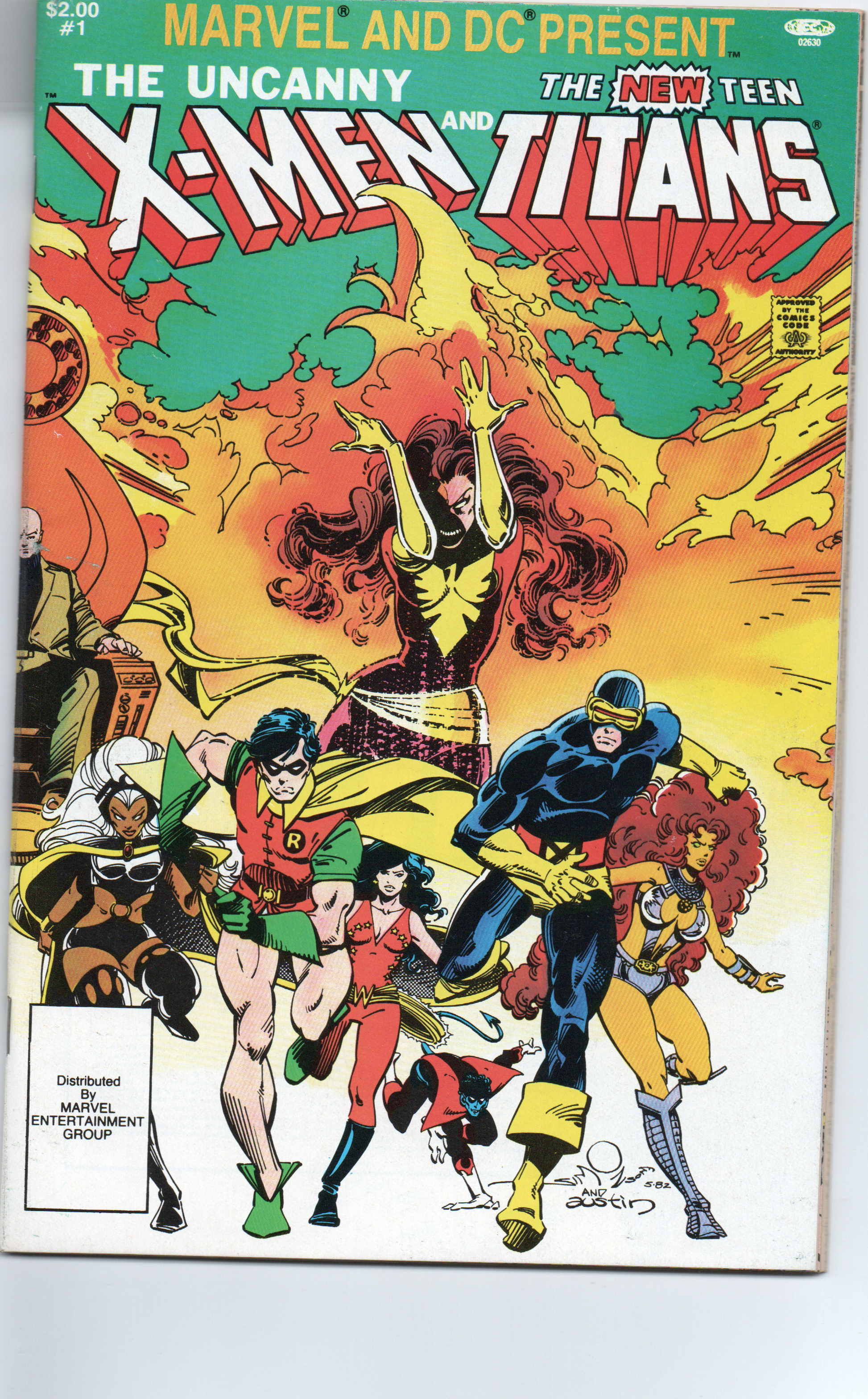 X-Men and The New Teen Titans #1 Comic Book From TheGlassyLass.com - Front Cover
