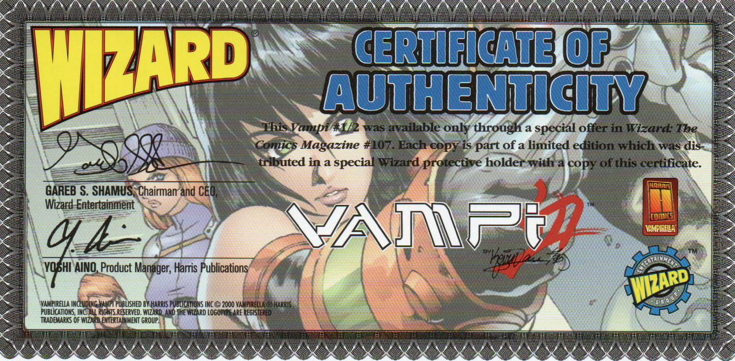 Vampi #1/2B (Wizard Variant Cover) Comic Book by Anarchy Studios at TheGlassyLass.com