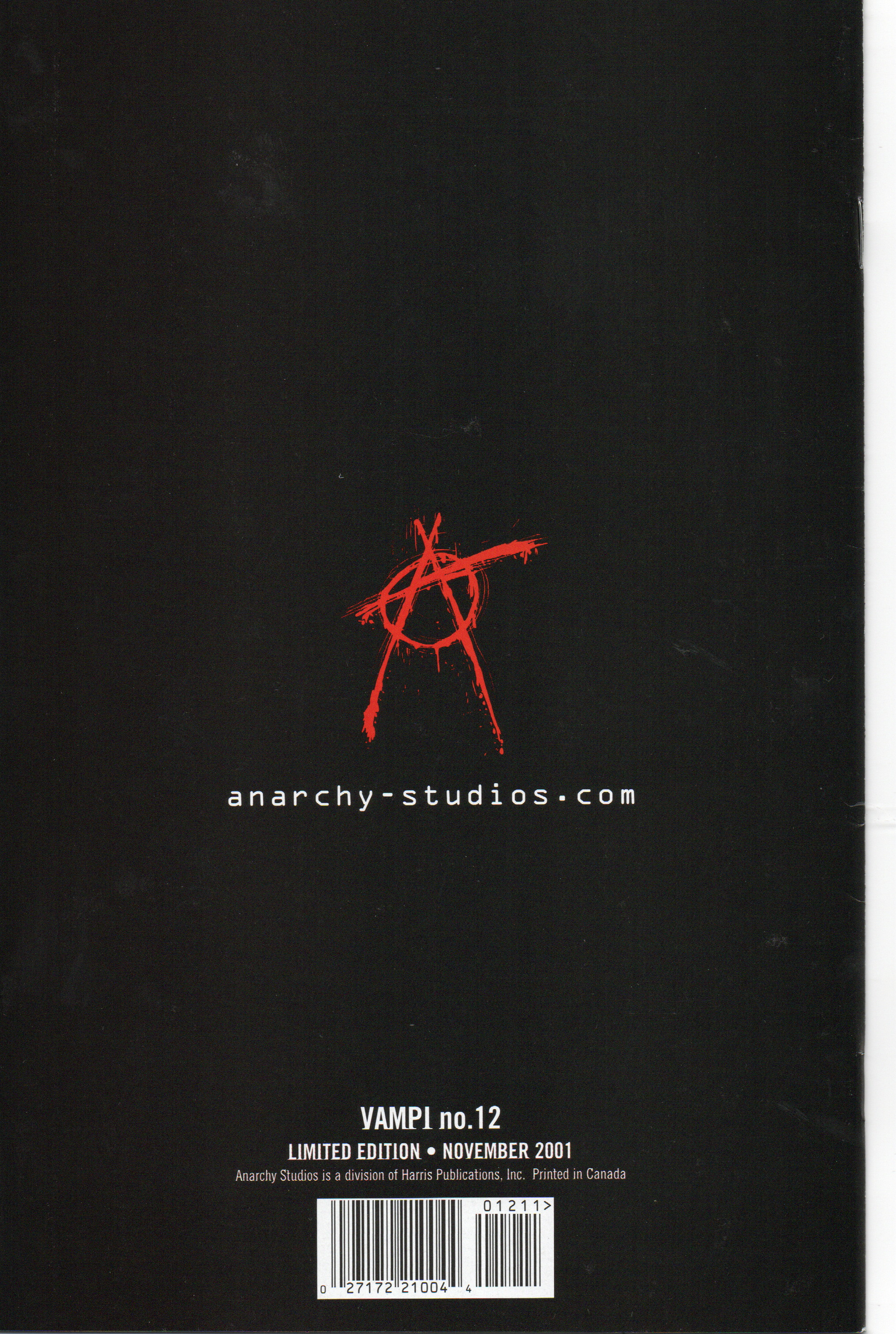Vampi #12B (Variant Cover) Comic Book by Anarchy Studios at TheGlassyLass.com