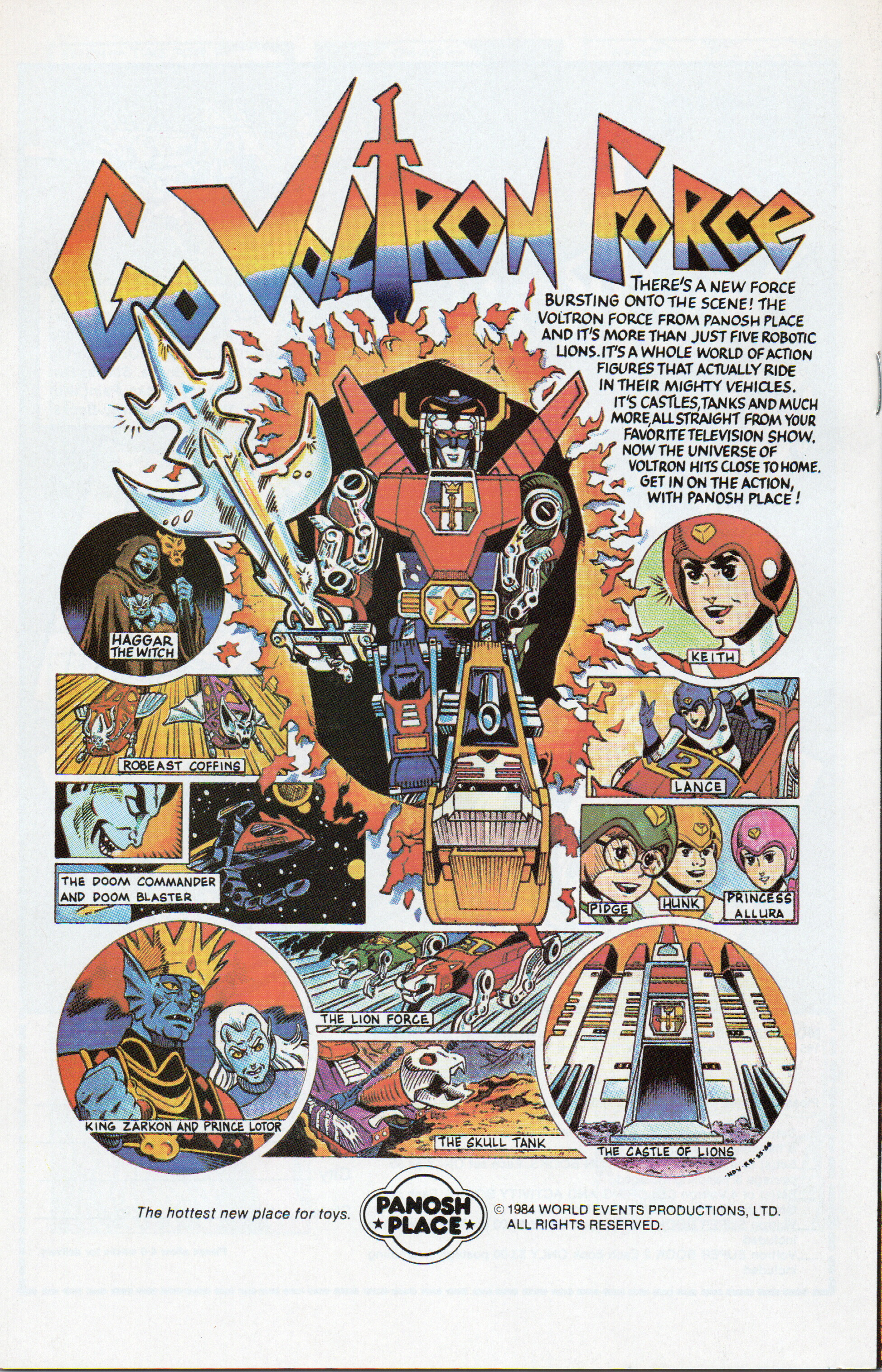 Voltron #1 Comic Book - 1985 First Printing - Ungraded - from TheGlassyLass.com Back Cover