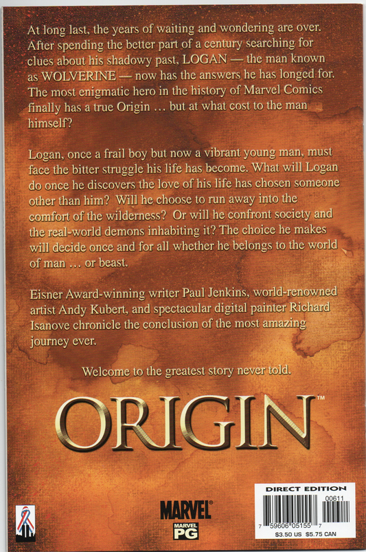 Wolverine: The Origin “Dust to Dust” #6 (1st Printing) Comic Book From TheGlassyLass.com - Front Cover
