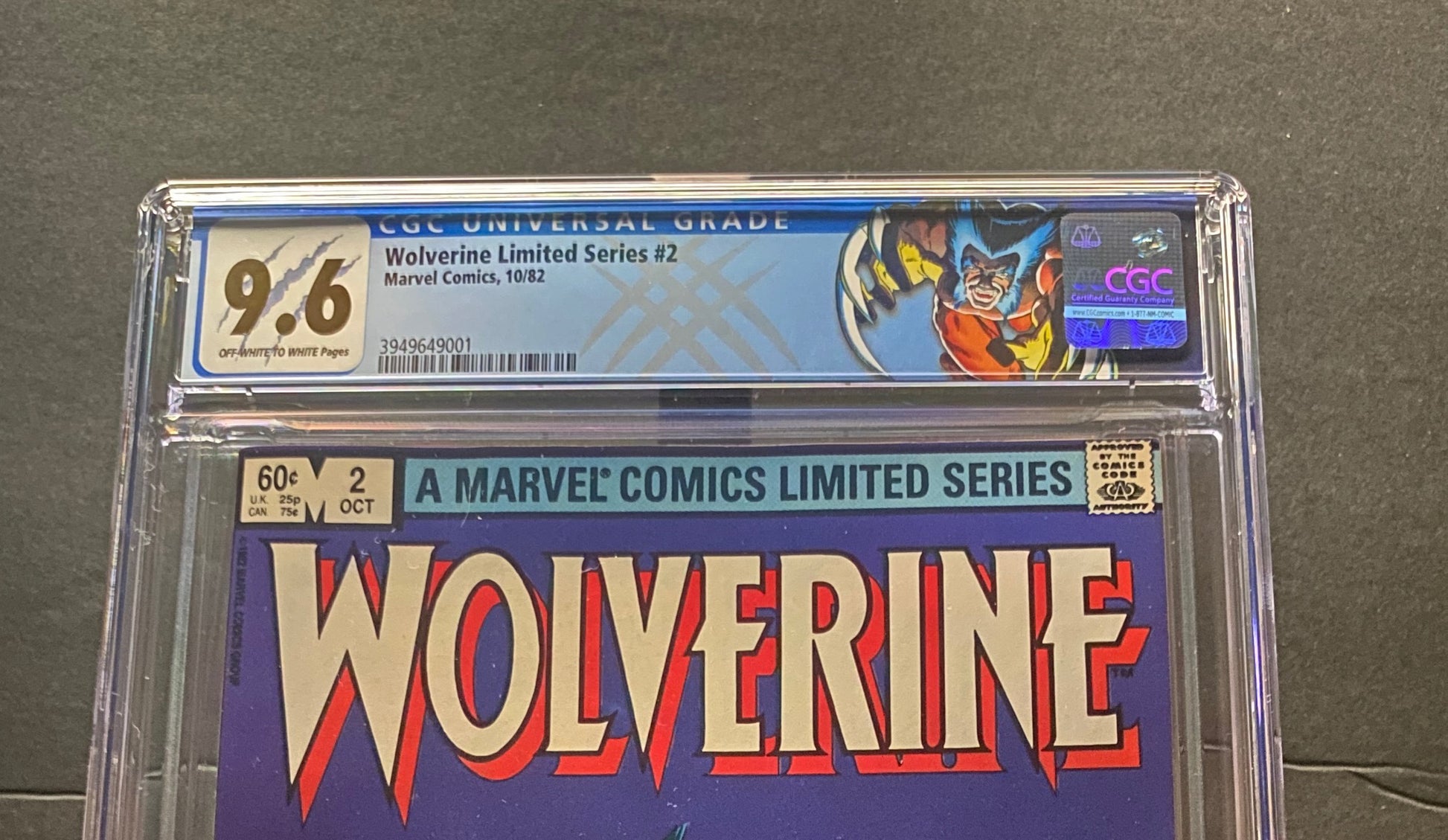 Wolverine #2 1982 Limited Edition CGC Graded 9.6 from TheGlassyLass.com