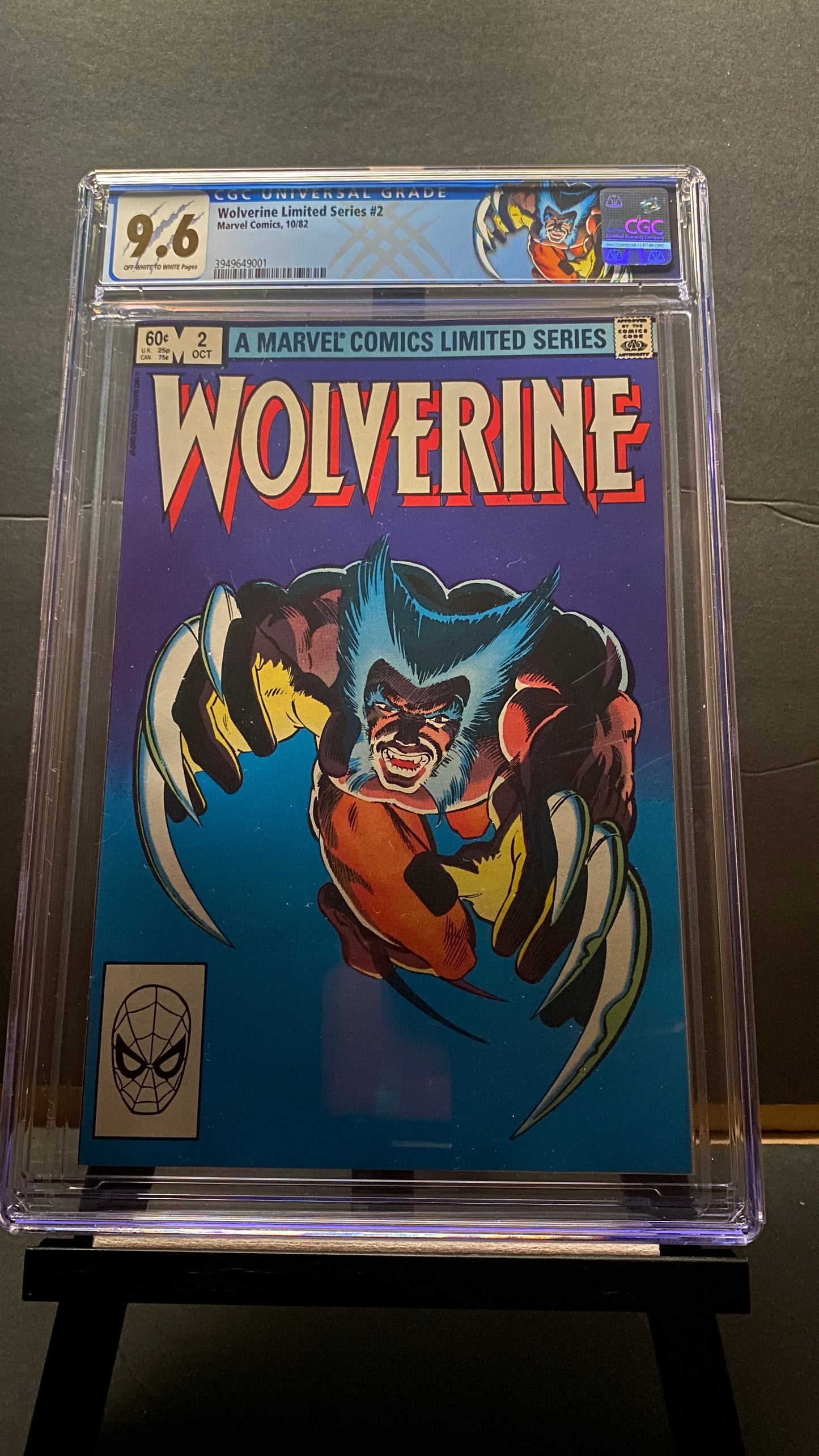 Wolverine #2 1982 Limited Edition CGC Graded 9.6 from TheGlassyLass.com