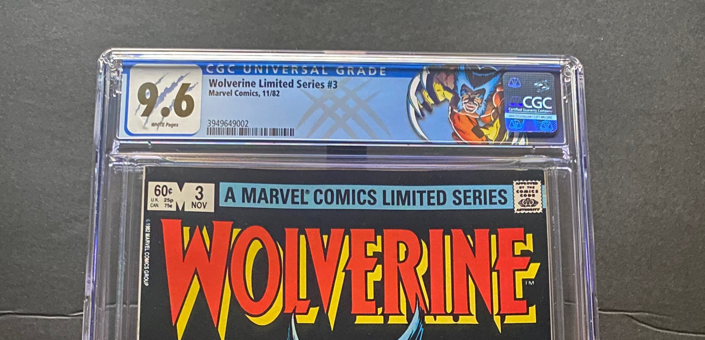 Wolverine #3 (1982 Limited Edition) CGC Graded 9.6 - TheGlassyLass.com Private Collection