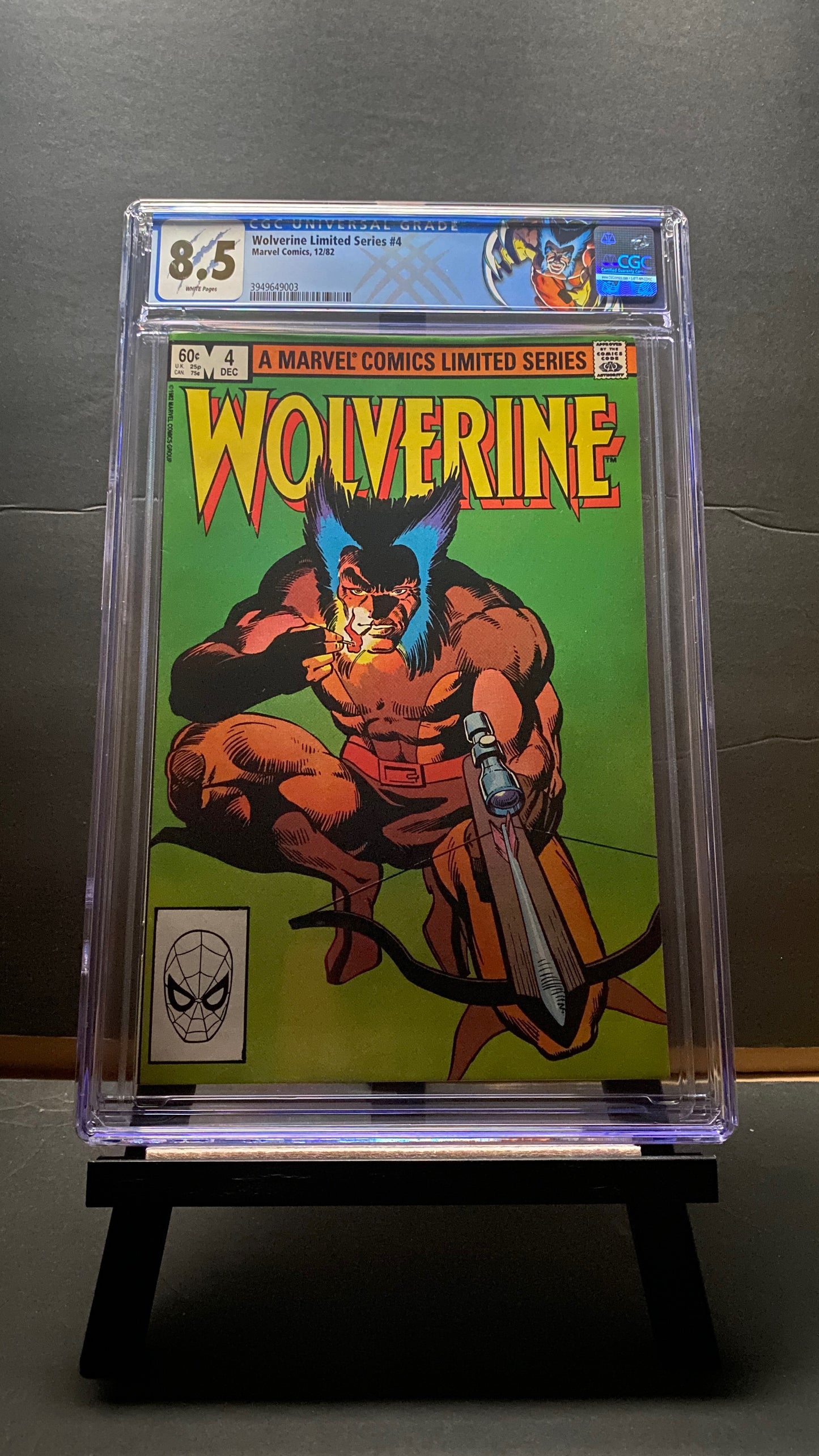 Wolverine #4 (1984) Limited Edition Comic Book CGC Graded 8.5 from TheGlassyLass.com - Front Cover