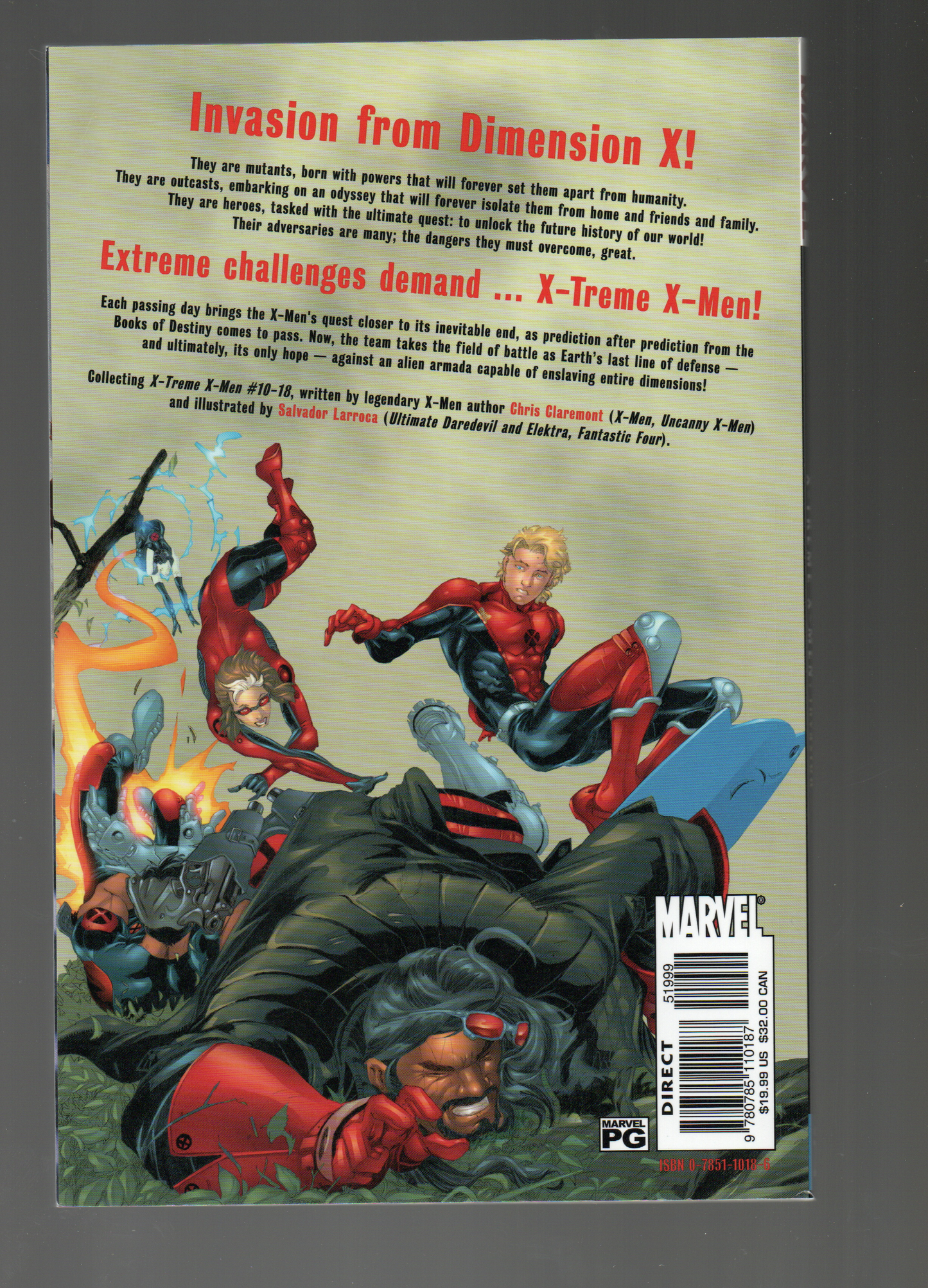 X-Treme X-Men #2 (1st Printing / Trade Paperback) From TheGlassyLass.com - Back Cover