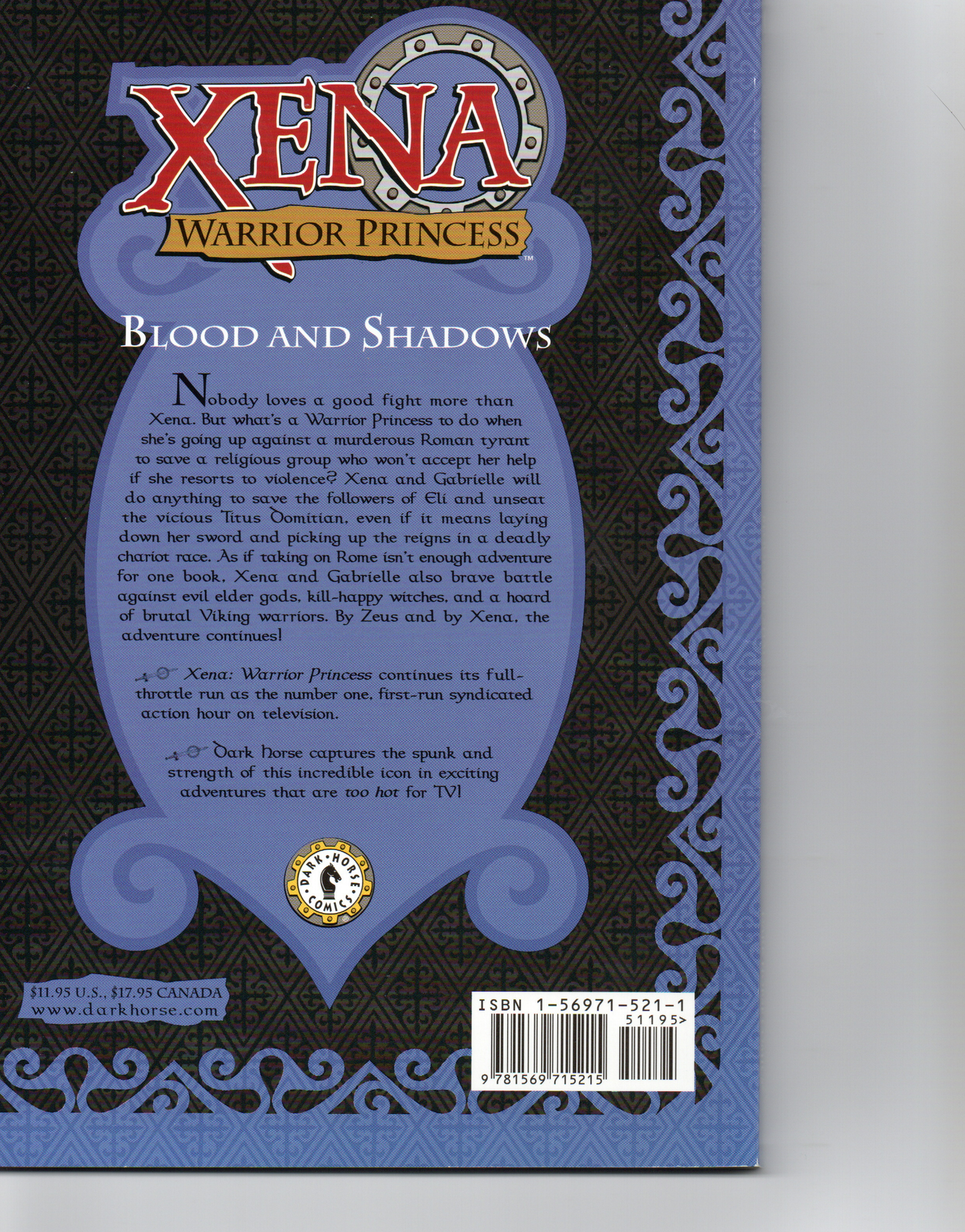 XENA The Warrior Princess “Blood and Shadows” Trade Paperback by Dark Horse Comics at TheGlassyLass.com
