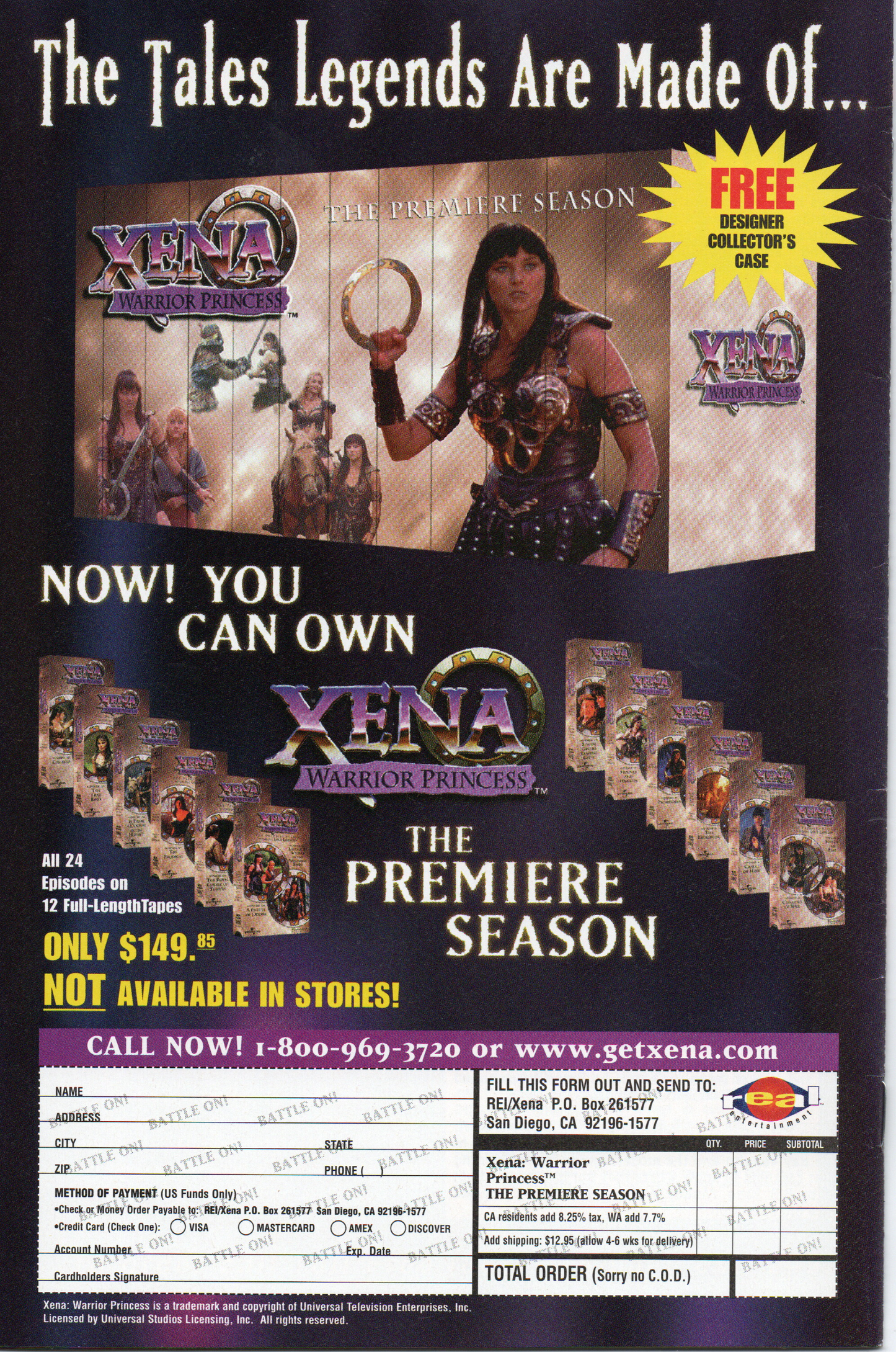 Xena Warrior Princess "Blood Lines" #1A Comic Book by Topps Comics at TheGlassyLass.com