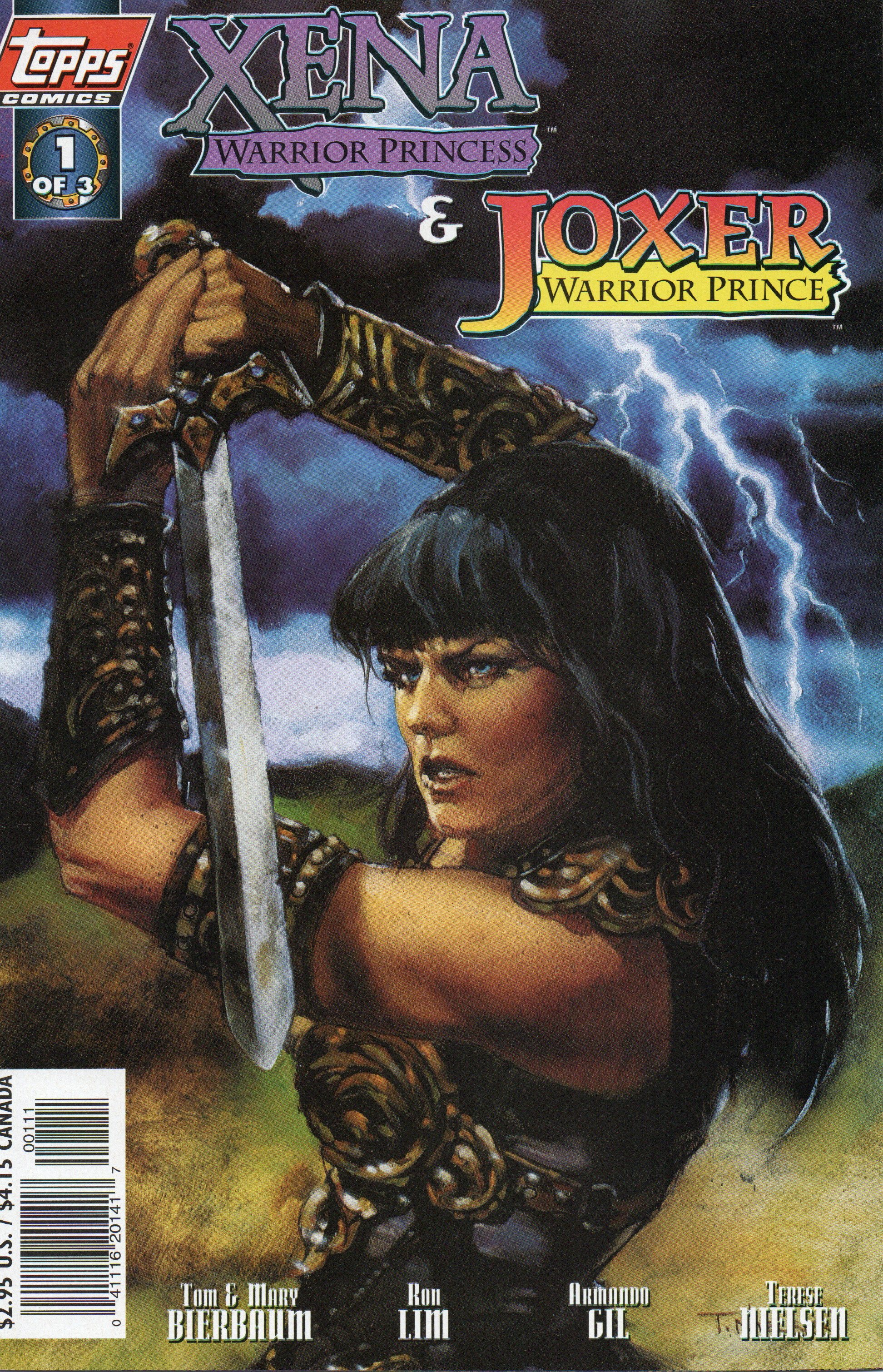 Xena and Joxer #1B (Variant Cover) Comic Book by Topps Comics at TheGlassyLass.com